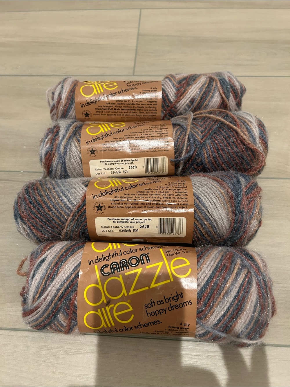 Multicolor Beautiful Soft Yarn- 4 Skeins
